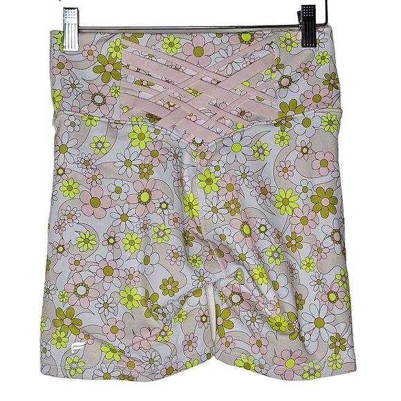 Fabletics Retro Floral Daisy Boost PowerHold High Waisted 6'' Short & Sports Bra - Picture 13 of 16